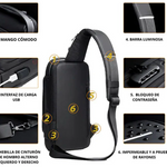 Bolso Anti-Robo Impermeable con Puerto USB