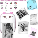 Mini Impresora Térmica Portátil (Rosa)