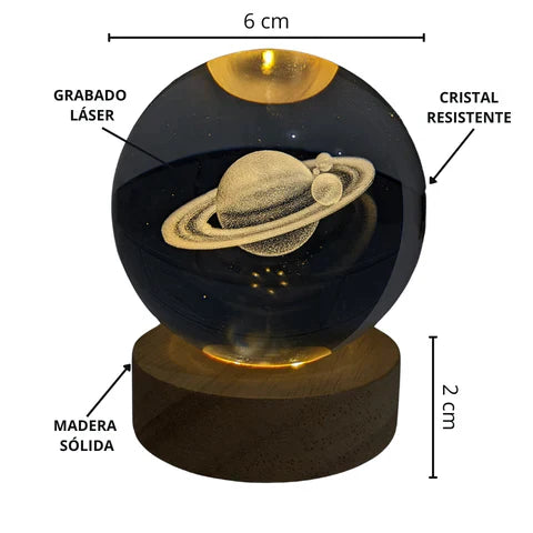 Lampara Esferas de Cristal 3D + Envio Gratis