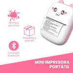Mini Impresora Térmica Portátil (Rosa)